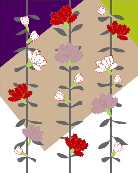 Fleur d'oeillet　 — Image vectorielle